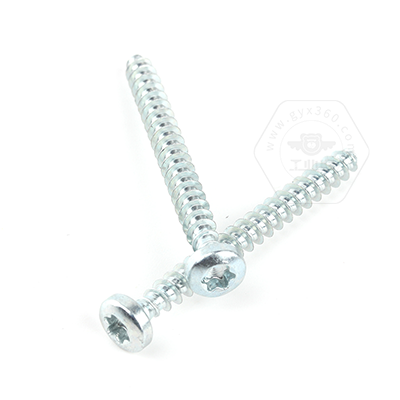 <a href=http://m.fickletwinkle.com/ target='_blank'>工業(yè)熊</a>10B21碳鋼環(huán)保藍白鋅(48/72h)梅花盤(pán)頭平尾塑膠件專(zhuān)用自攻釘Q/GYX